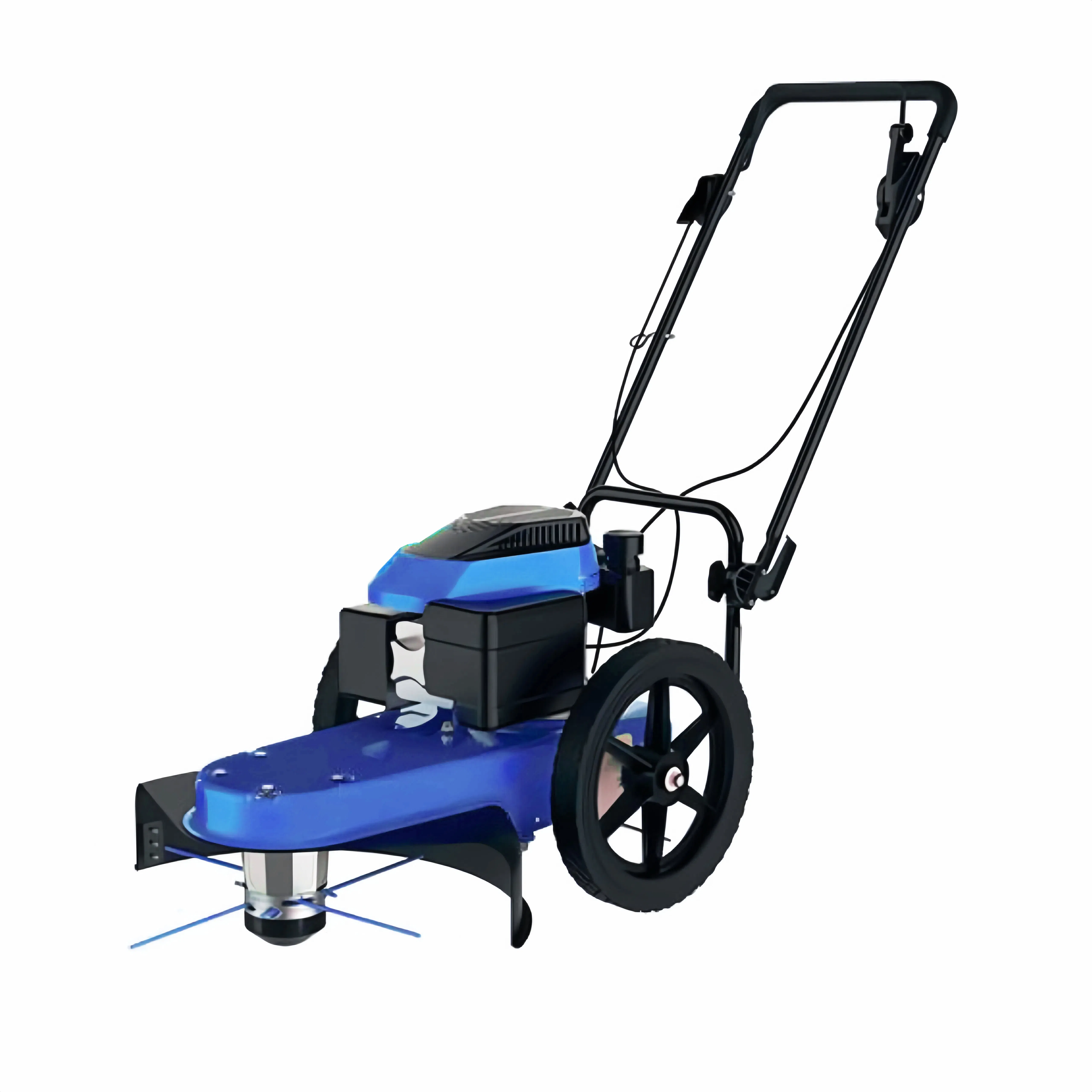 Hystrong Gasoline Wheeled Hand Push Grass Trimmer Cutting Machine for Lawn Care