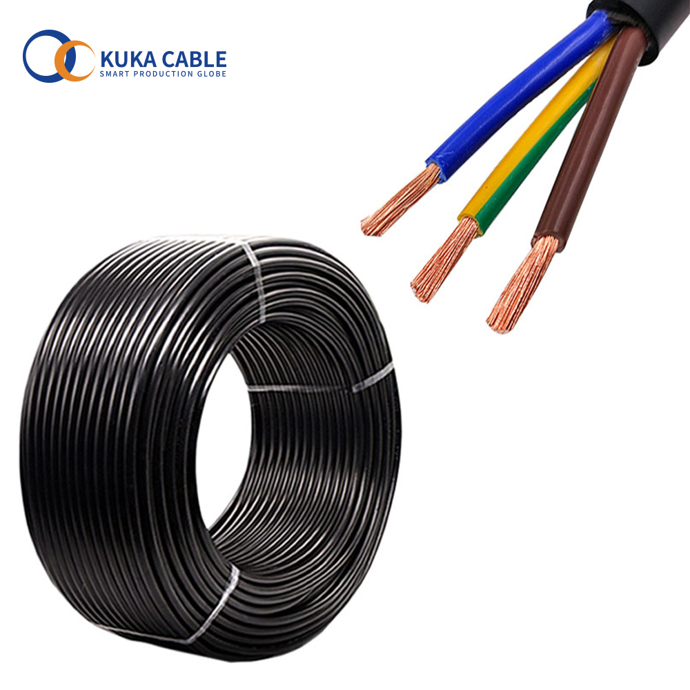 8 AWG Multi-core Copper Conductor Electric RVV Heating Cable Flexible PVC Sheathed Wire Customized Color