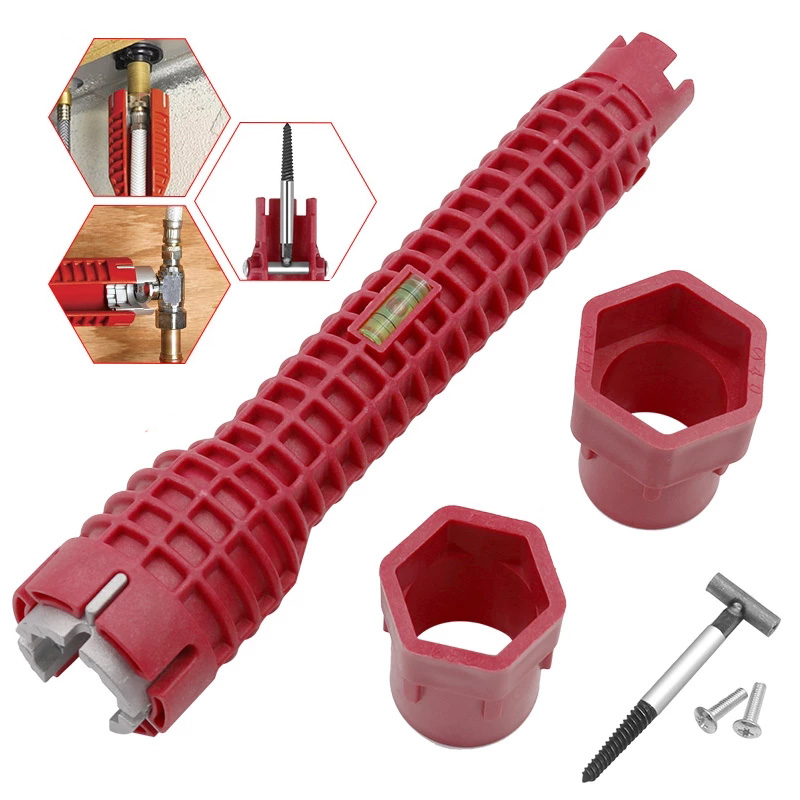 8 in 1 Multifunctional Kitchen Repair Plumbing Tool Flume Wrench Sink Faucet Key Plumbing Pipe Wrench Bathroom Wrenches Tool Set