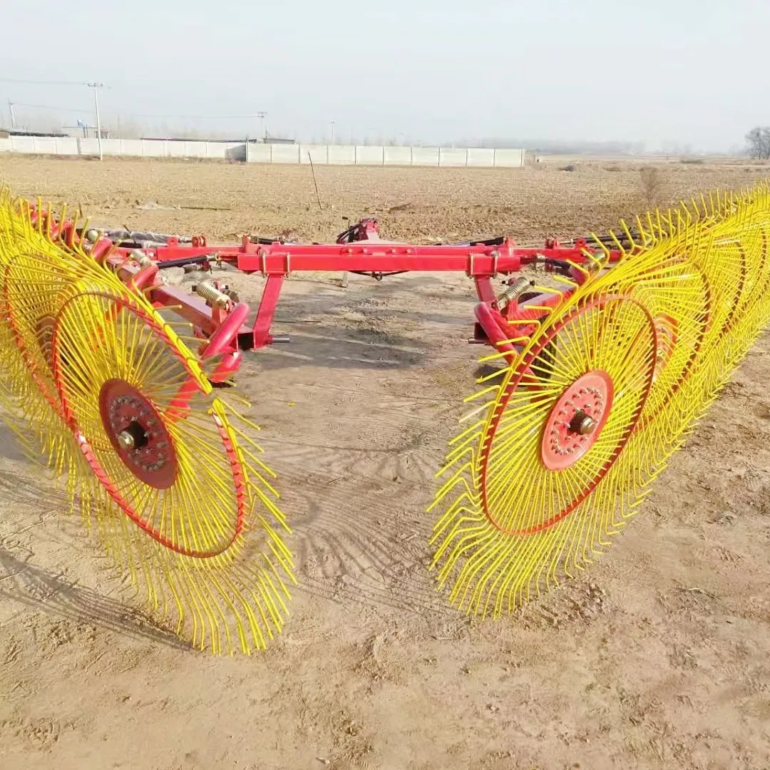 Durable Four-Wheel Hay Harvesting Machine for Efficient Lawn Care