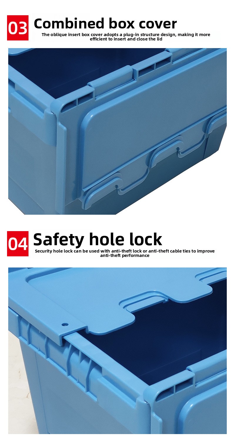 Plastic Recyclable Heavy Duty Stackable Not Easily Worn Out Tool Tote Box Organizers for Distribution and Storage