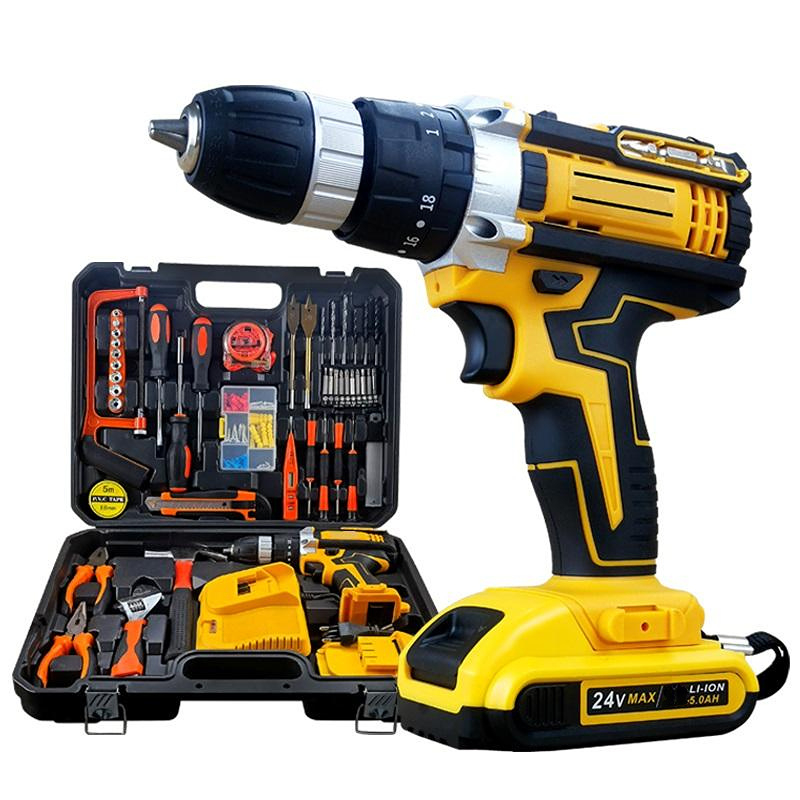 New Household Multifunctional Screwdriver Kit Craftsman Power Drill Combo Kit Woodworking Tool Set Screwdriver Electric Drill