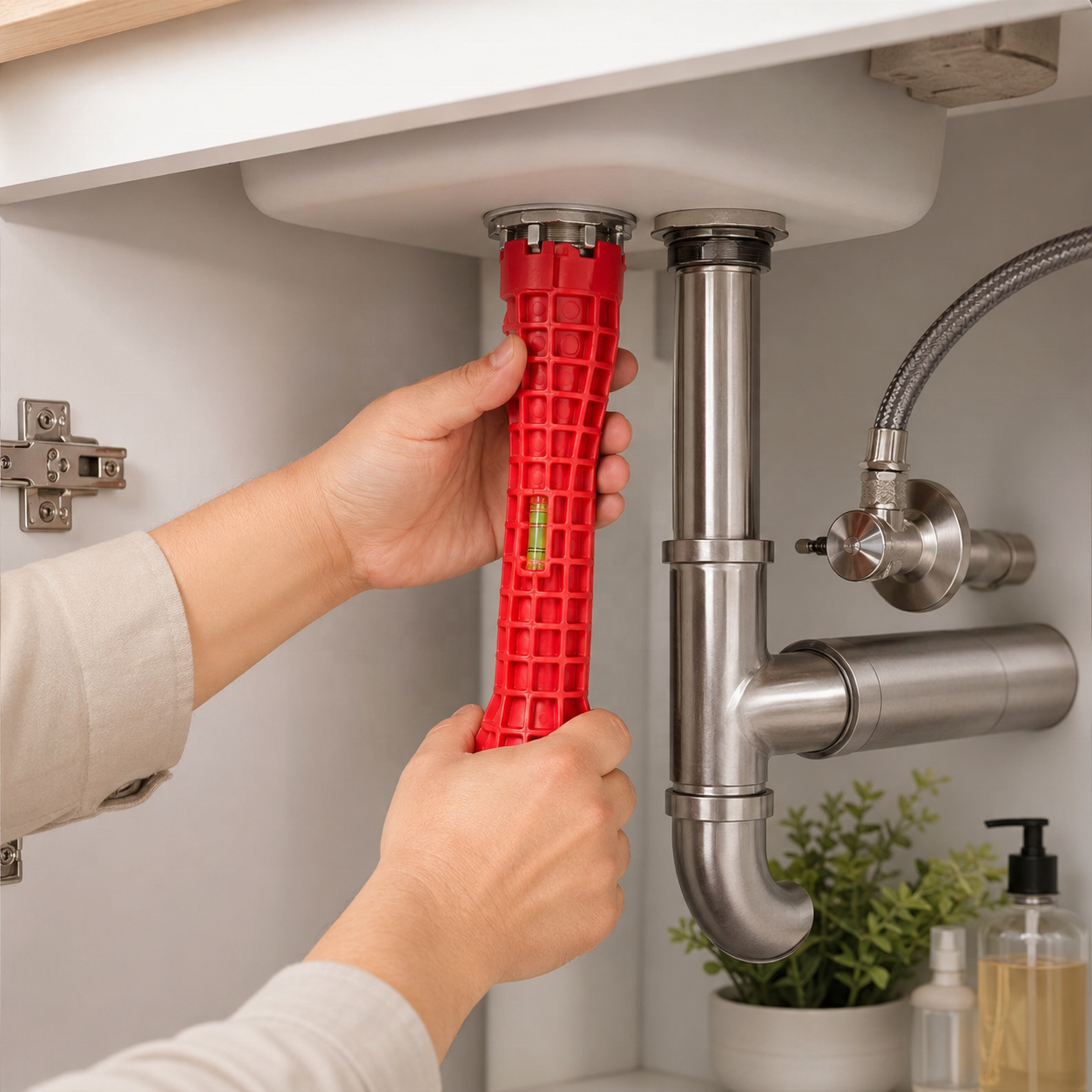 8-in-1 Customizable OEM DIY Alloy Basin Pipe Wrench Set Multifunctional Metric Faucet Installer Plumbing Tool Box Toilet Bowl