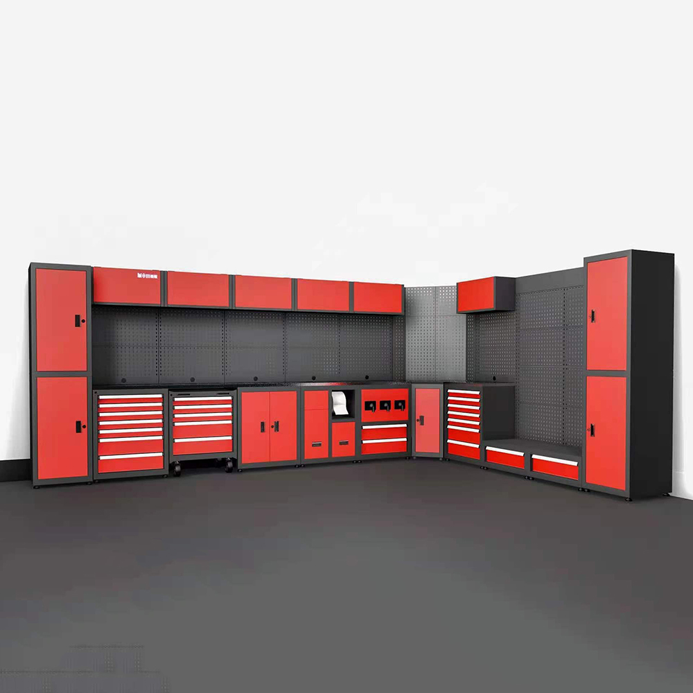 Heavy-Duty Workshop Garage Tool Chest Units Workbench Metal Furniture Combination Chest For Garage Storage Tool Cabinets System