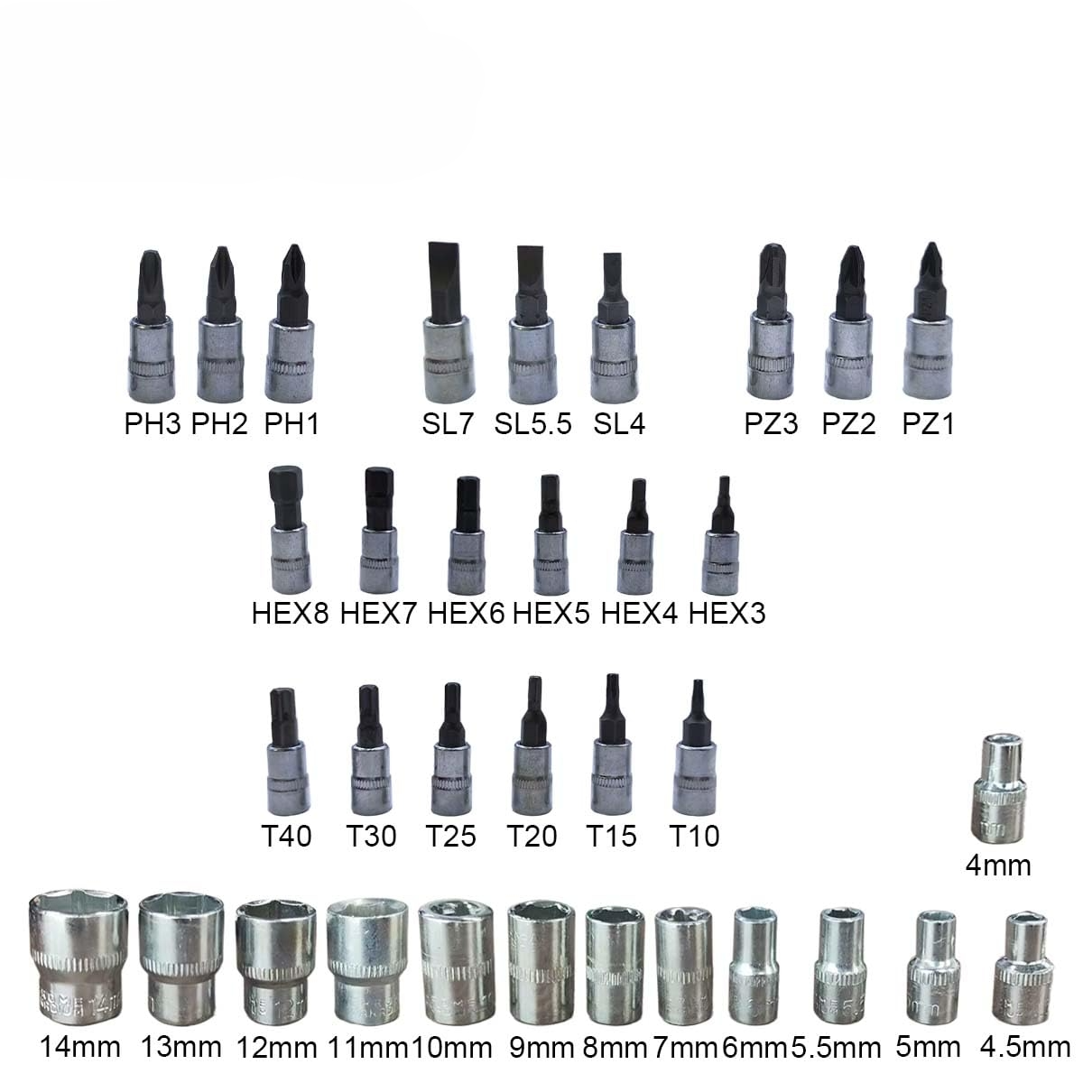OEM Customizable 46pcs CRV Material Spanner Set Small Socket Wrench Tool Mechanic Tools Set Box for Repair Use Low MOQ Stock