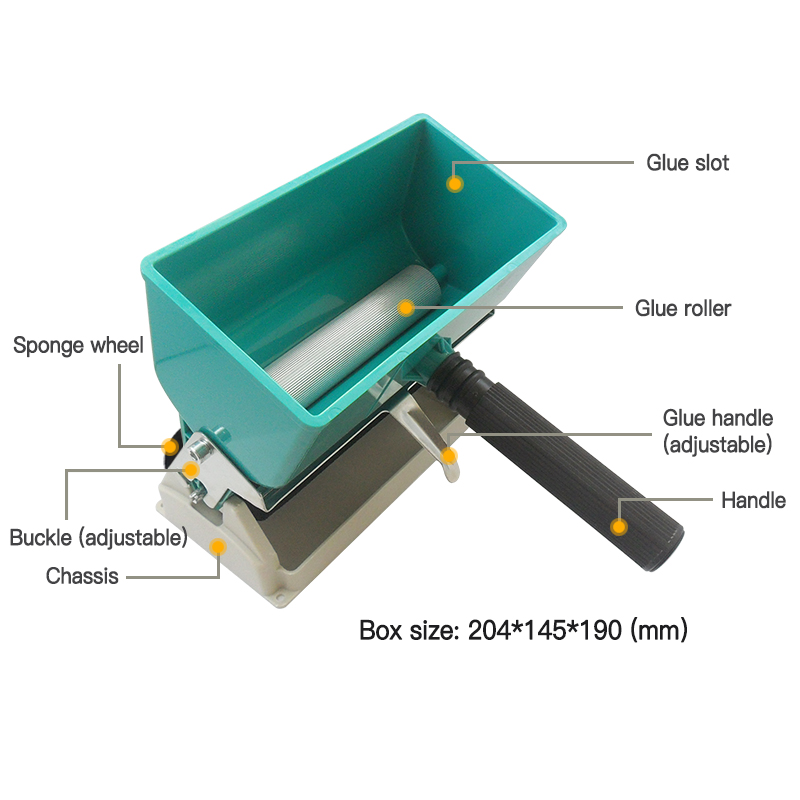 WBG Portable Woodworking Rolling Glue Hand Manual Gluing Tool Spreader Roller Glue Applicator Machine Glue Spreader Roller