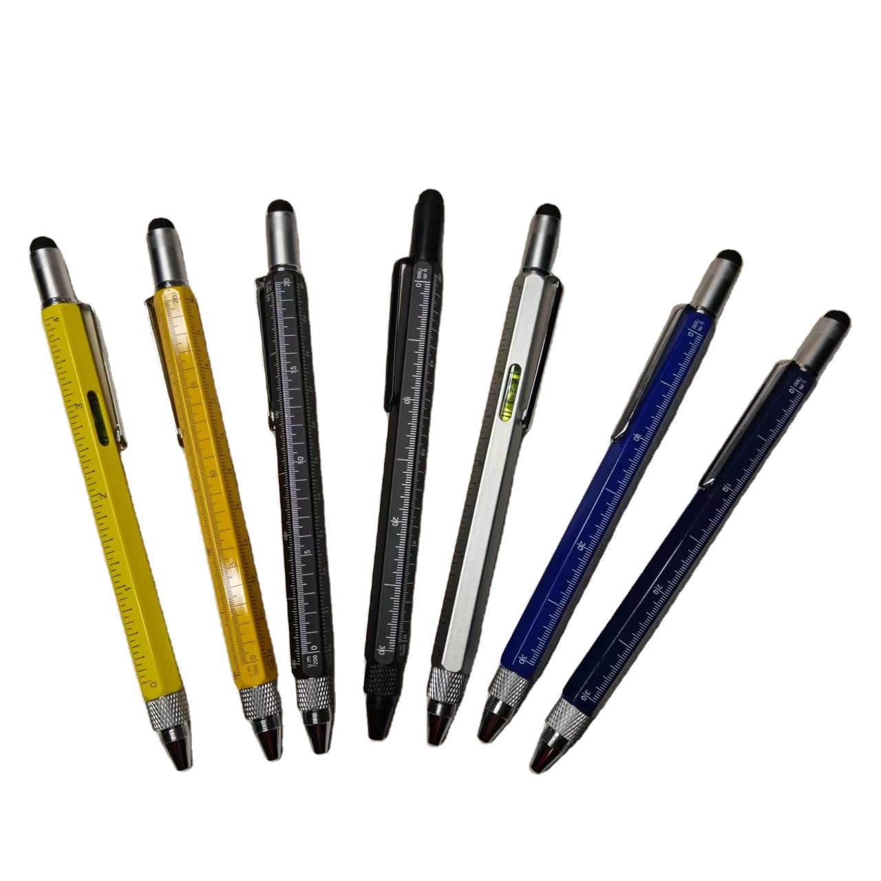 6 In 1 Engineer Multi-Tool Touch Screen Stylus Spirit Level Ruler Pen Premium Quality Promotional Ballpoint Pen