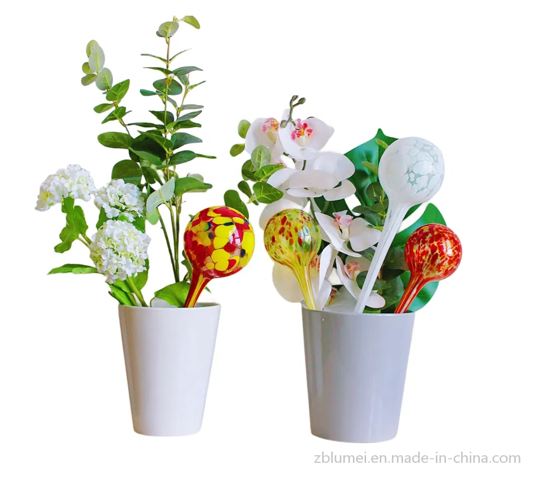 Colorful Hand Blown Glass Decorative Indoor Potted Plant Hydro/Aqua Automatic/Self Watering Flower Water Tool