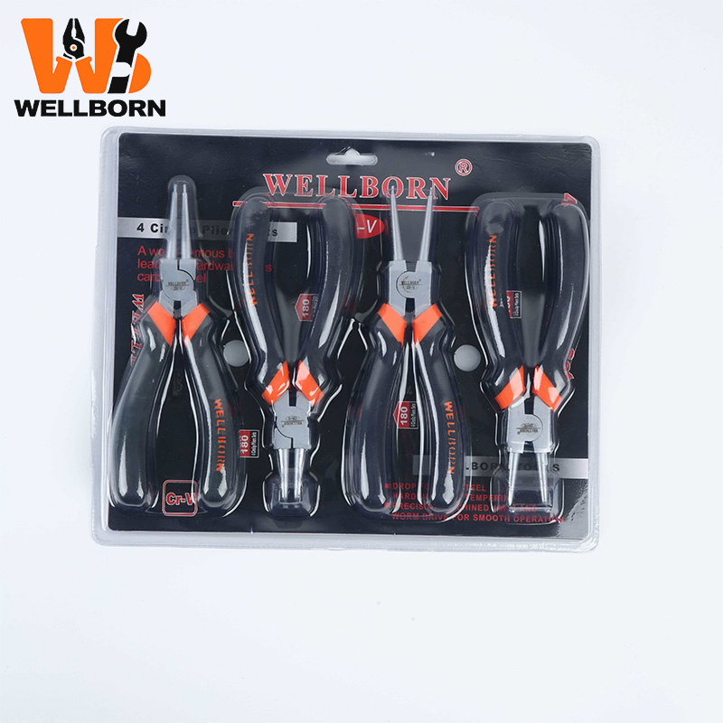 4Pc Polished Snap Ring Pliers Set - Circlip Pliers / Retaining Ring Pliers for Automotive &amp; Machinery Repair OEM/ODM Supported