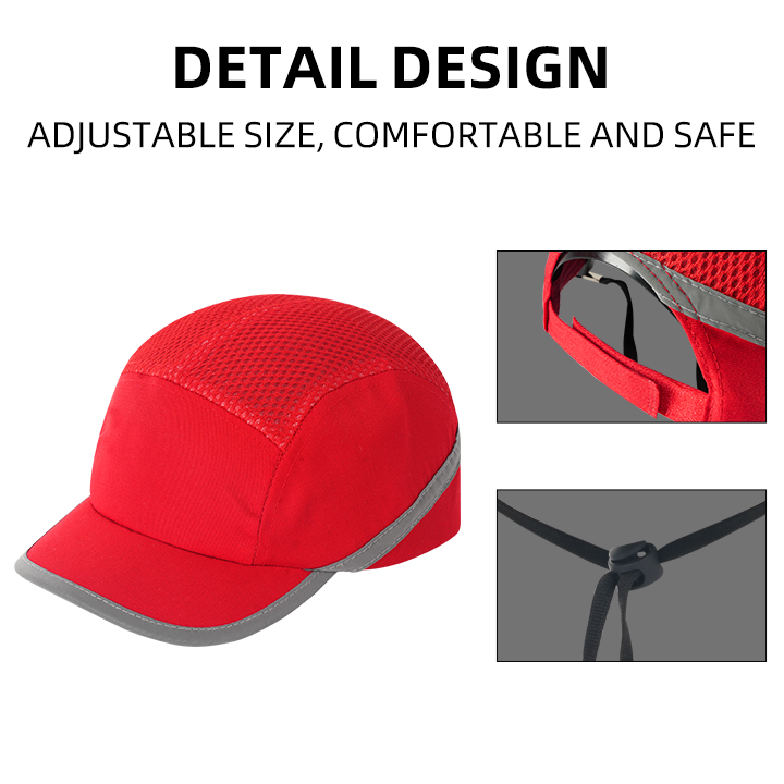Wholesale Breathable Reflective Safety Bump Caps Light Head Protection Hard Hat with ABS Protective Shell for Outdoor