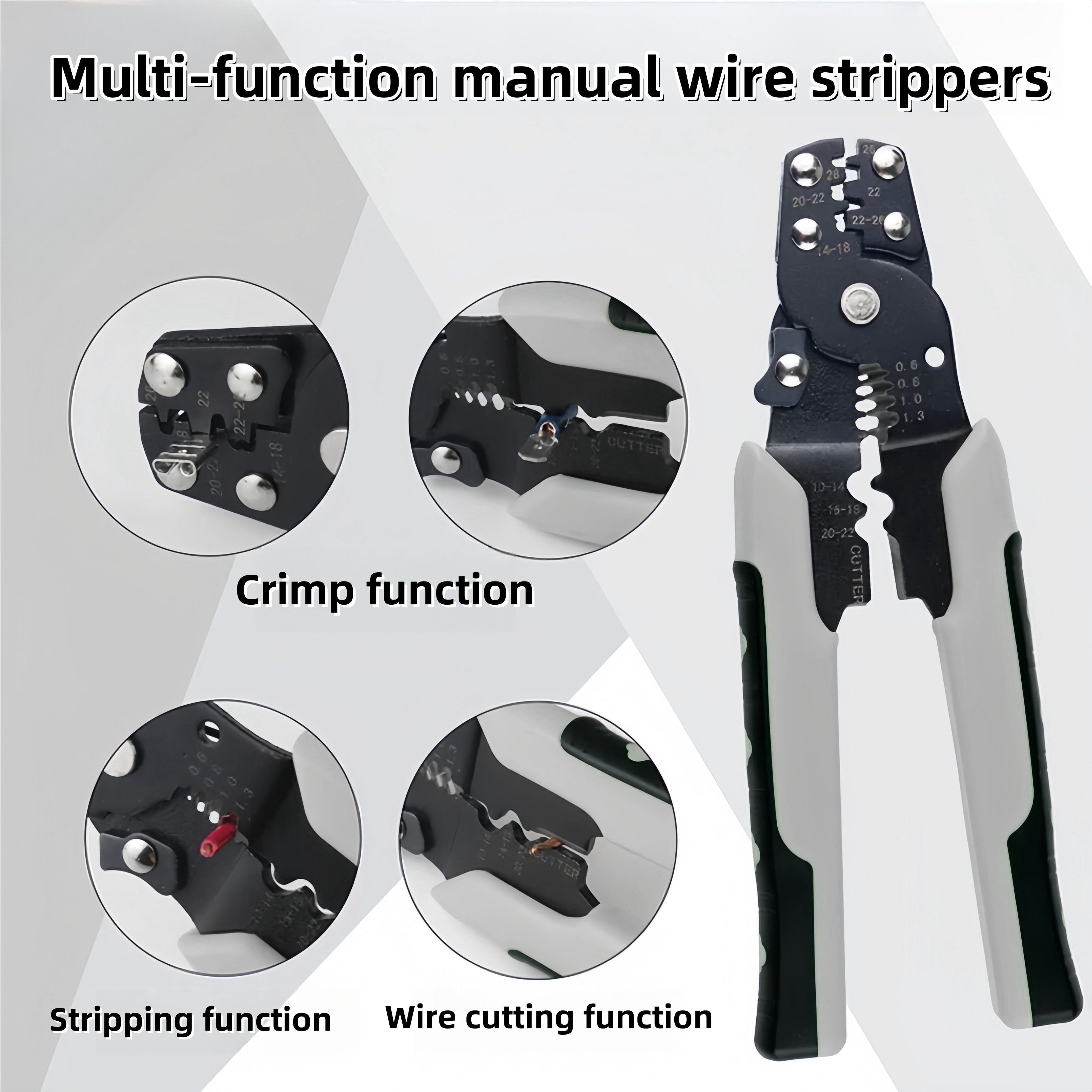 Customizable Crimping Tool DIY Electrician Wire Stripper - 65Mn Steel Material