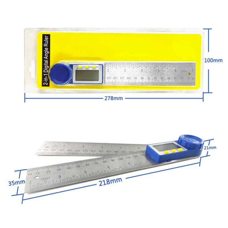 Aluminum Alloy Triangle Ruler,Square Measuring Folding Triangle Ruler,Layout Tool with Base Precision Goniometer Multi-Angle