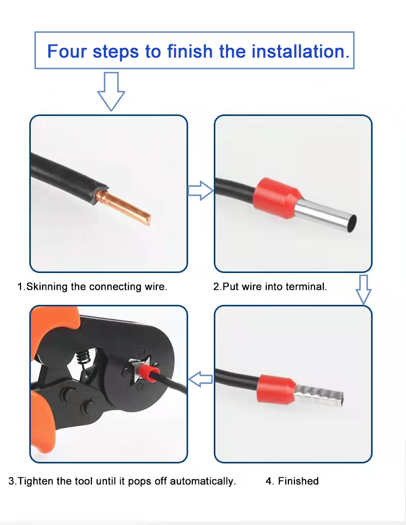 Ferrule Crimping Tool Kit With 1200PCS Ferrules Insulated Wire End Terminals Connectors