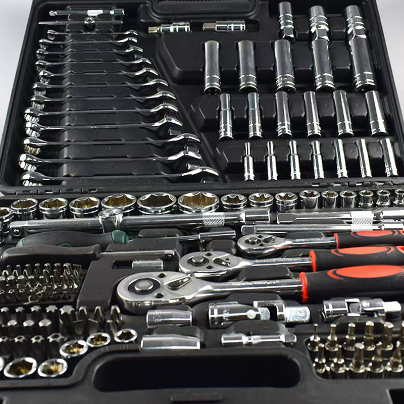 216 Pcs Ratchet Socket Set 1/2" 1/4" 3/8" Tool Kit Toolbox Case Wrench Spanners Car Repair Mechanics