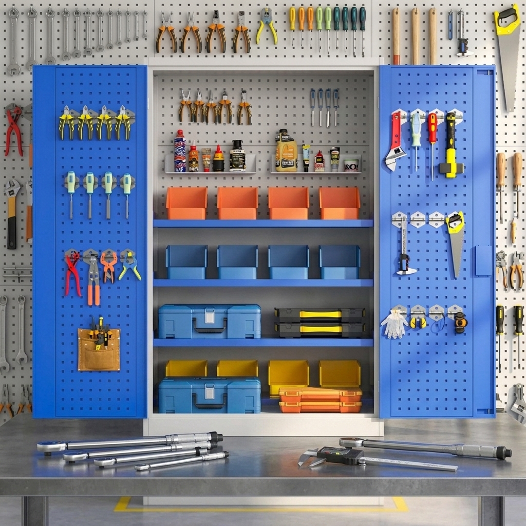 6 Drawer Heavy Duty Metal Tool Cabinet and Rolling Casters Portable Steel Tool Chest Organizer for Workshop Garage Storage