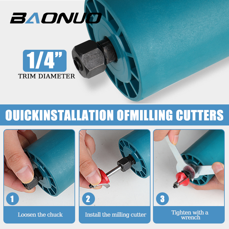 High Quality Multifunction Wood Edge Trimming Machine Wood Electric Router Automatic Adjustable Speed Edge Trimming Machine