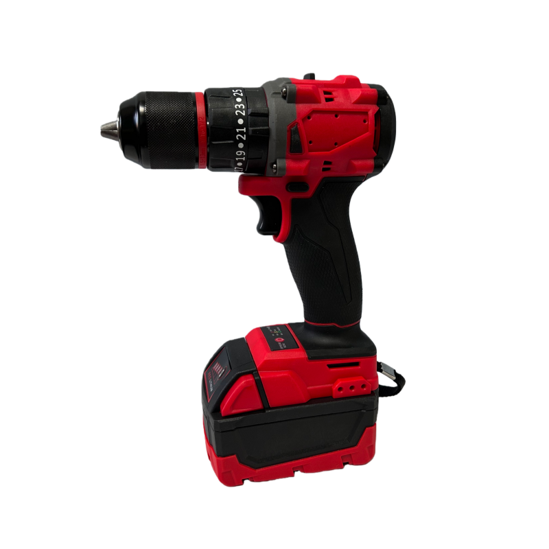 4-In-1 Cordless Red Brushless Tool Set Hammer Drill Impact Wrench Angle Grinder 4 Machines 4 Batteries 2 Industrial