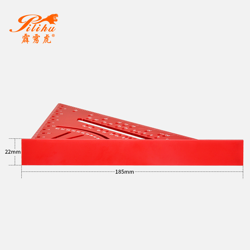 Carpentry Measuring Layout Tool 2 in 1 Aluminum Alloy High Grade Measuring Wooden Ruler Woodworking Triangular Rulers