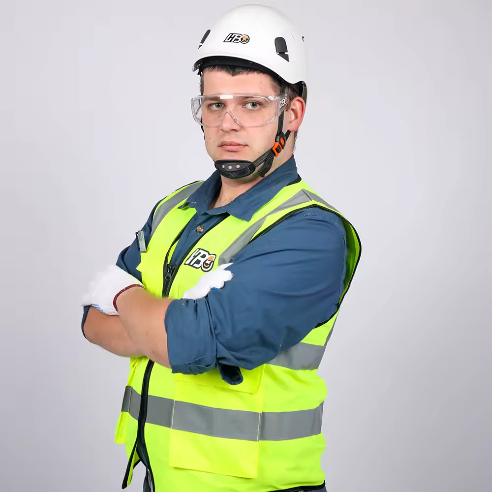 HBC ABS Construction Rescue Helmet Hard Hat Industrial Protective Working Climbing Safety Helmet with Visor Mining