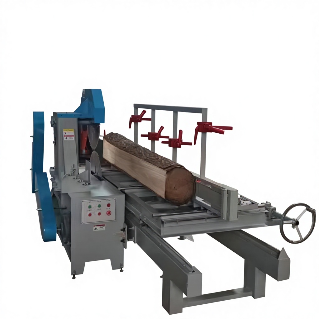 ALWI Vertical Circular Saw Machine For Log Cutting Wood 7.5kW Power 30-370mm Cutting Capacity