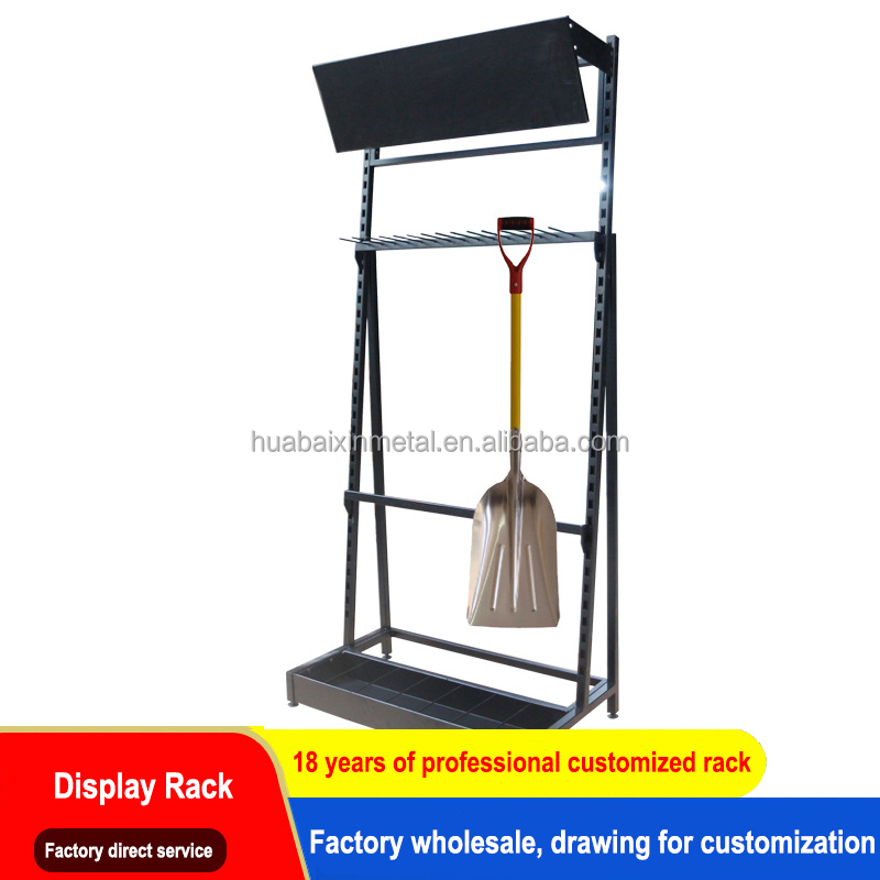 Custom Explosion-Proof Security Shields Gardening Tools Shovel Storage Rack Floor Mounts Organizing Tool Shelves Supermarket