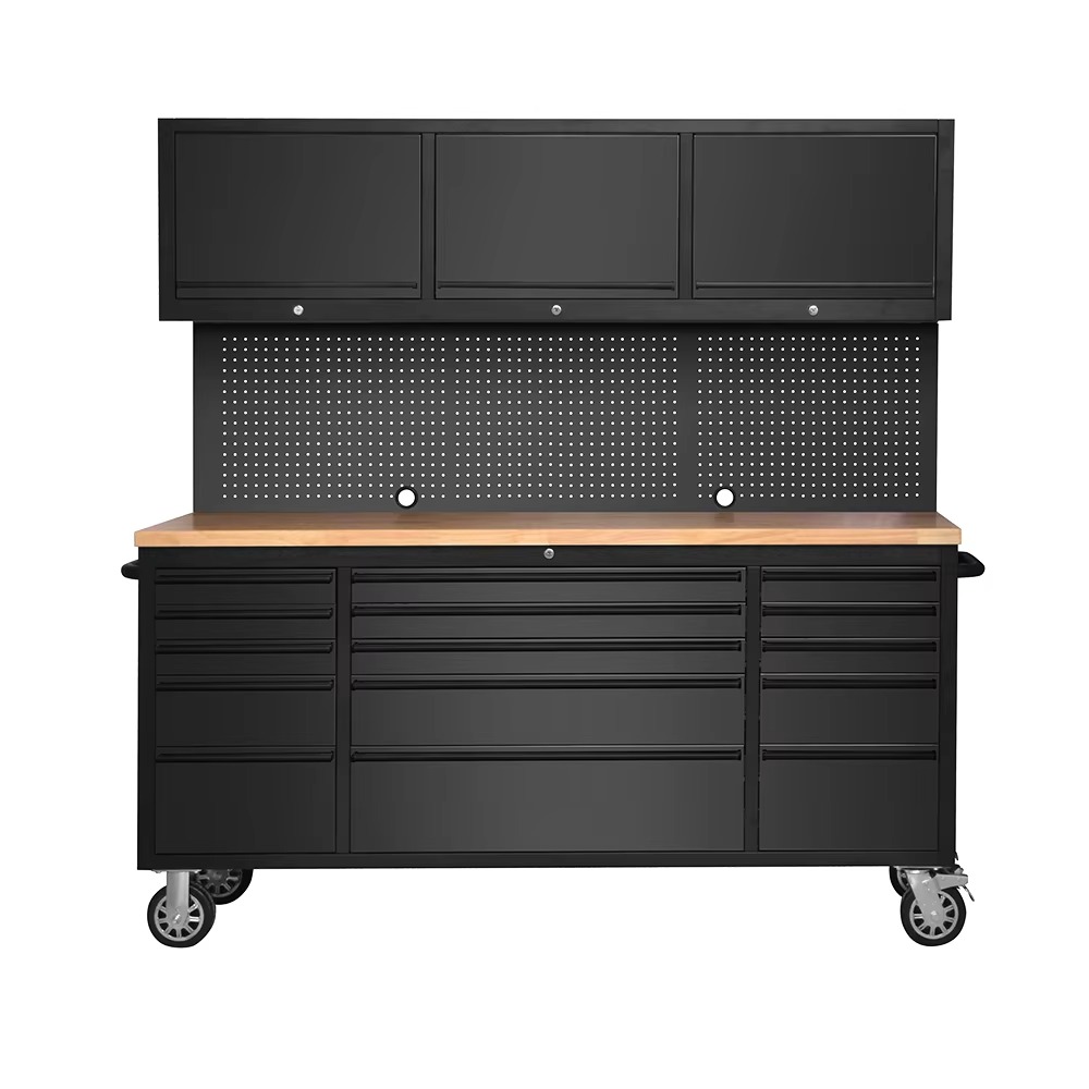 Heavy Duty Workshop 430 Stainless Steel Tool Cabinet Chest Garage Anti-Deformation Fireproof Workbench With Storage Drawer
