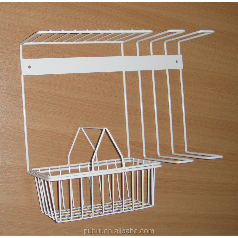 Wall Mounted Metal Wire Home Storage Garden Tools Storage Organizer Rack