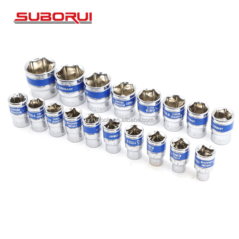 SUBORUI 24PCS OEM Hardware Hand Tool Kit Auto Car Repair 1/2" Socket Wrench Set with Screwdriver and Combination
