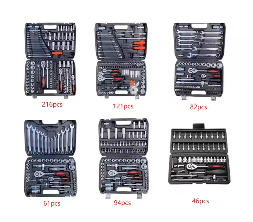 Industrial Grade 216pcs Professional Mechanic Tool Set Box Mechanic With Socket Wrench For Automotive Repair OEM Customizable
