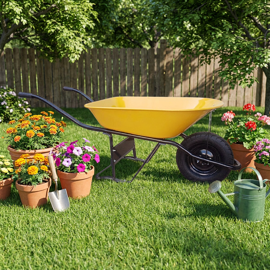 HOT Sale 75L 5CBF China Factory Push Cart Hand Truck Wheelbarrow