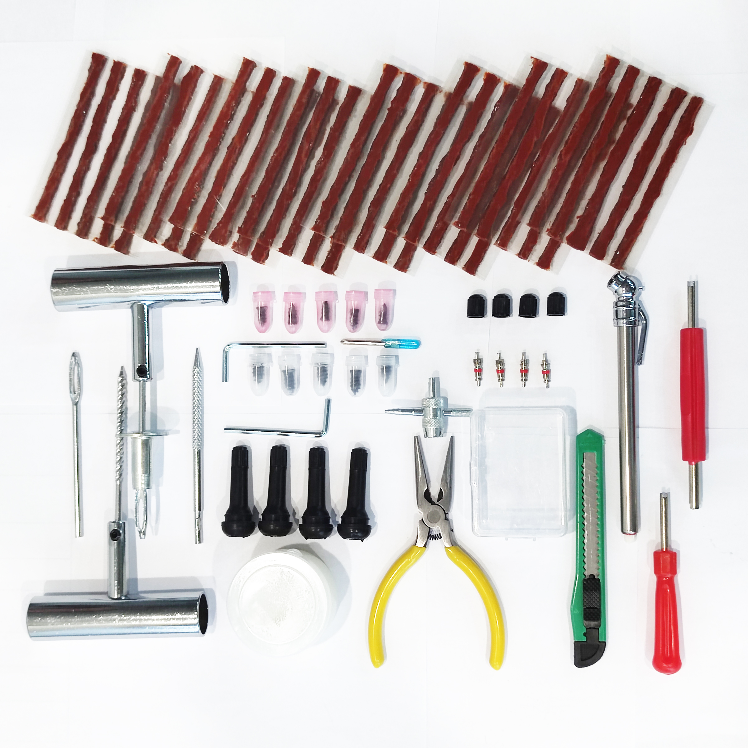 Durable Quick Car Tire Repair Tool Kit with Steel Hollow Hand Tool Kits for Heavy Duty Tires Made of and Metal Material