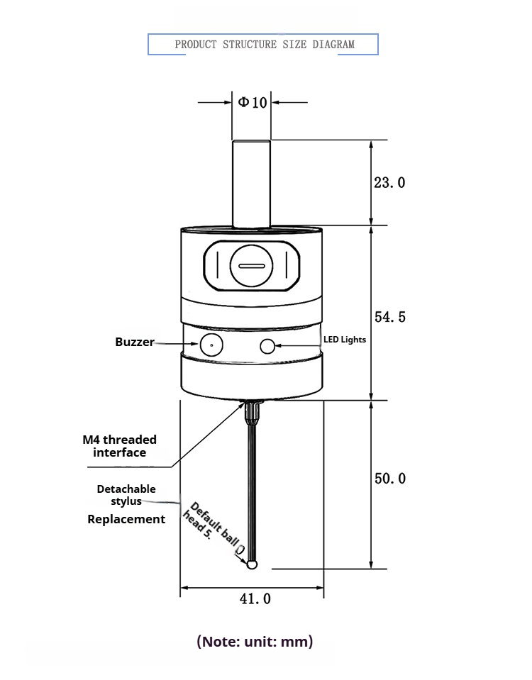 Makinopc MP41-10 Manual 3D Edge Finder Concentricity Adjustment Probe For CNC Machining Tools Workpiece Measurement