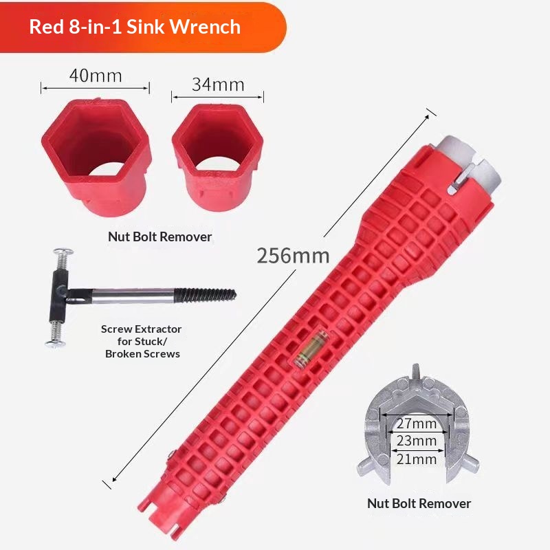 Factory Direct Multifunction Sink Wrench New Style Eight-in-One Pipe Faucet Bathroom Installation Special Tool