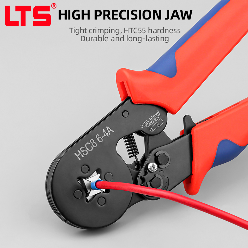 LTS HSC8 6-4A Crimping Pliers 1200pcs Set Wire & Cable Terminal Crimping Tool with Self-adjusting Design