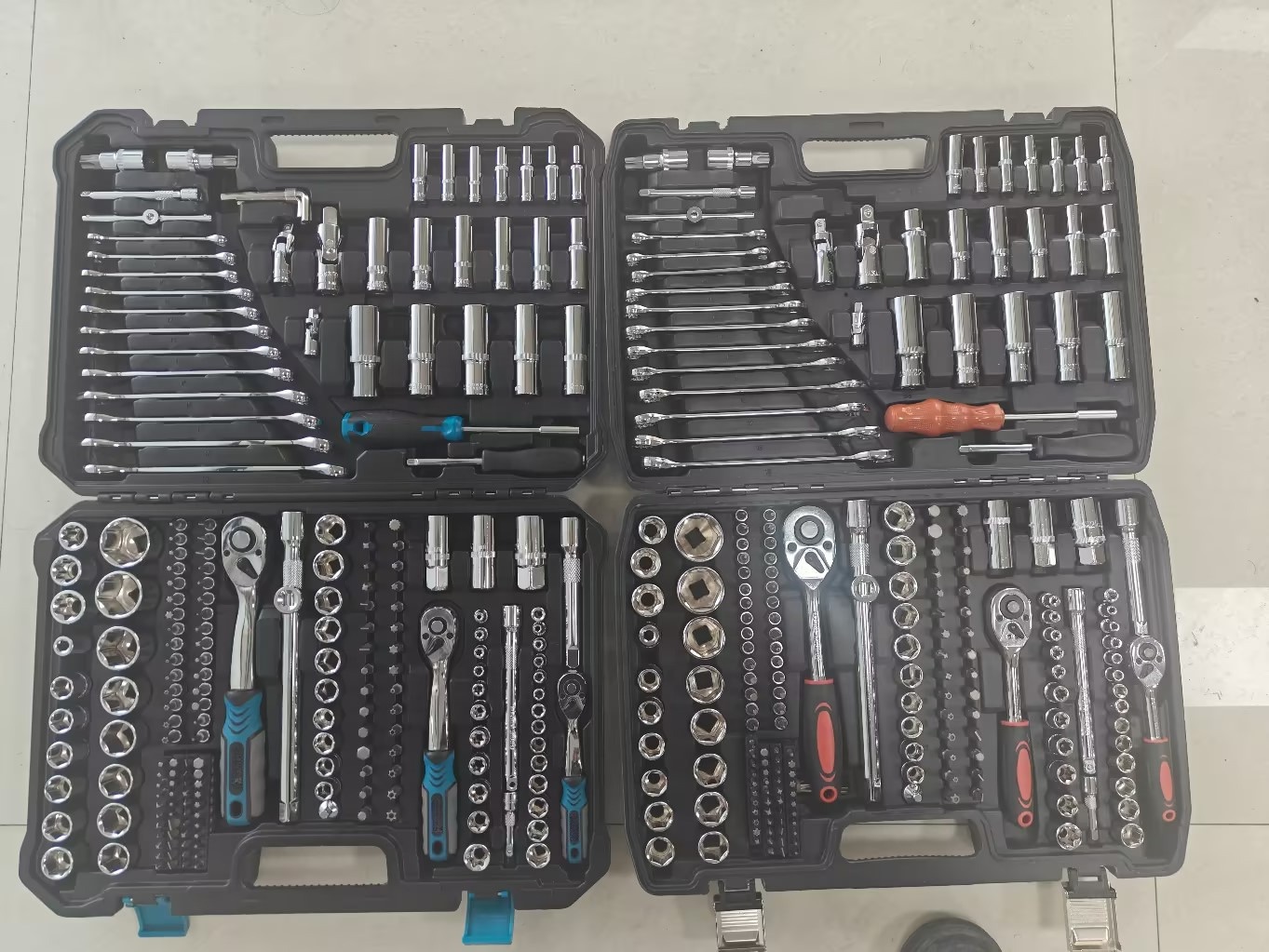 Wholesale 72T 216PC Hand Operated Chrome Vanadium Steel Tool Kit Socket Wrench Set Auto Repair Heavy Duty Tool Case Craftsman