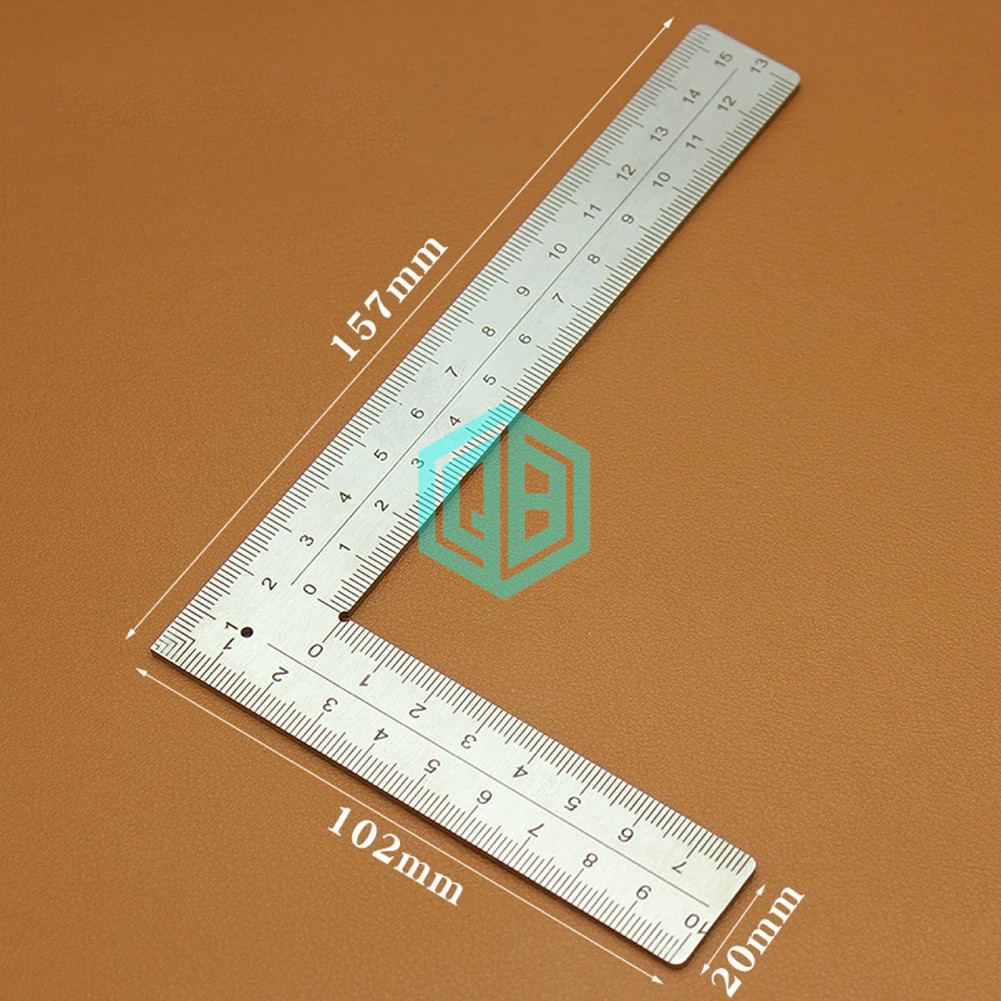 Mini L Square Ruler Measuring Layout Tool Stainless Steel Square 90 Turning Ruler Precision Gauges Building Framing Angle Ruler