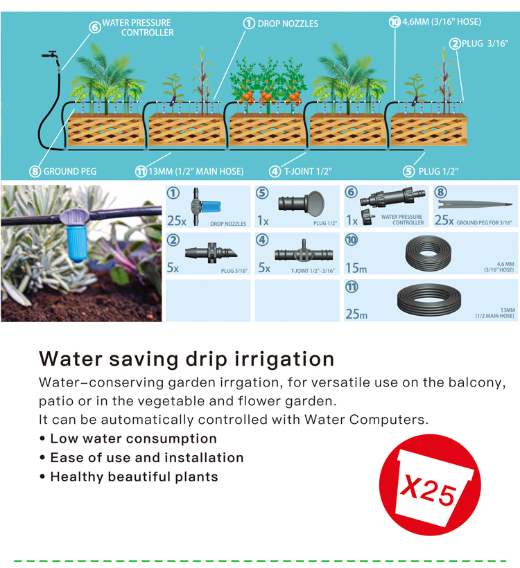 Agriculture Irrigaiton Plastic Sheet Seesa Color Box Garden Tool Drip Irrigation