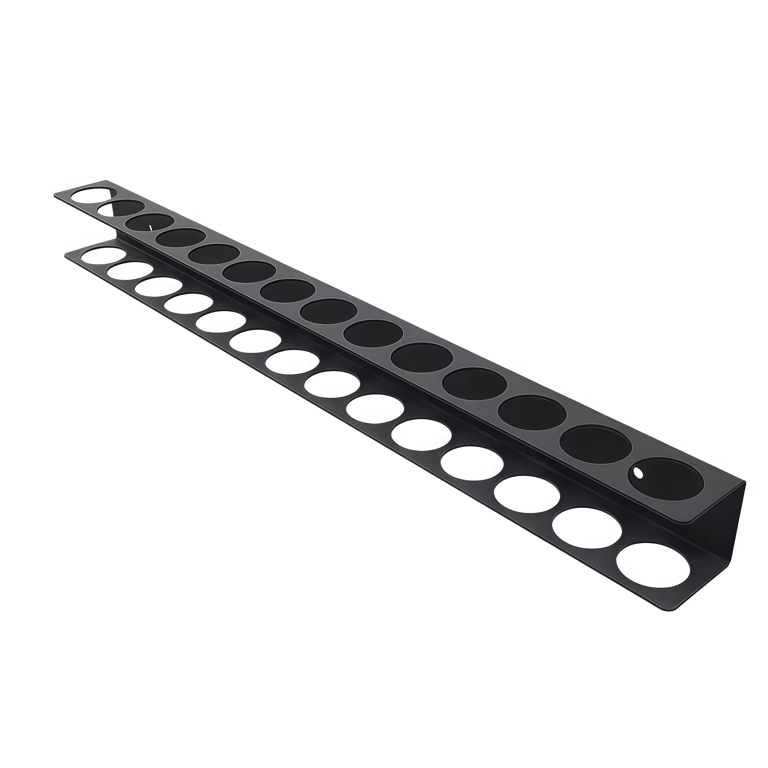 Stainless Steel Single Tier Wall Mounted Non-folding Sustainable Tropical Style Pliers and Hand Tool Organizer Rack