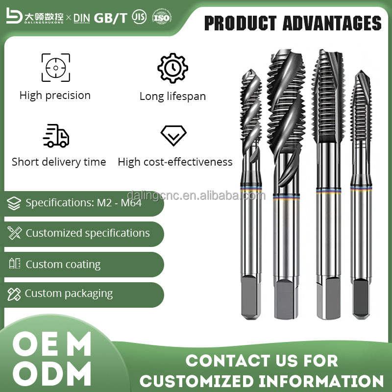 DL OEM HSS Tap Die Set-GB/T3464.1 Standard Precision Threading Tool Kit Right/Left/Neutral Cutting Directions for Metalworking