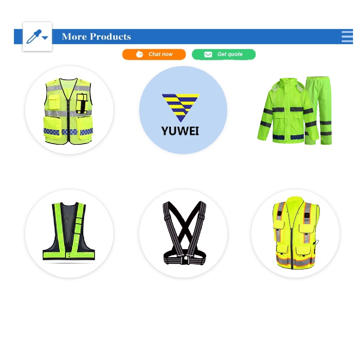 High visibility vest selection