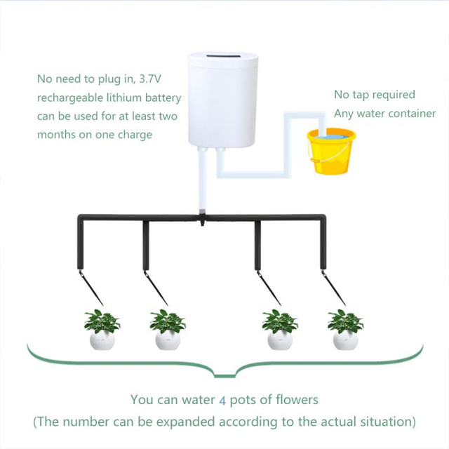 2/4/8 Head Automatic Watering Pump Controller Flowers Plants Home Sprinkler Drip Irrigation Device Pump Timer System Garden Tool