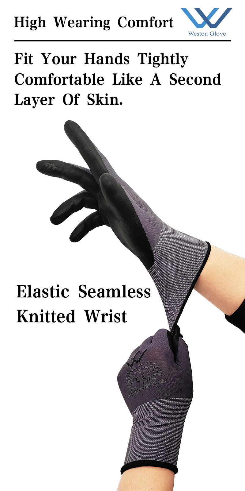Garden work gloves packaging