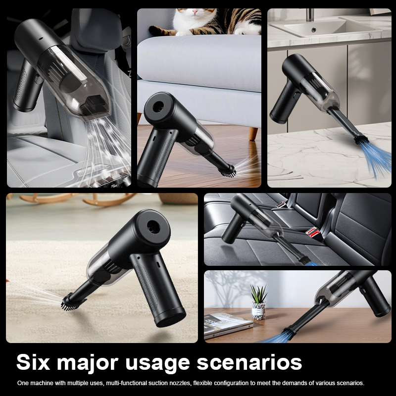 2-in-1 Compressed Air Duster &amp; Car Vacuum Cordless, 5000Pa Portable Handheld Mini Vacuum For Computer Keyboard &amp; Car Cleaning