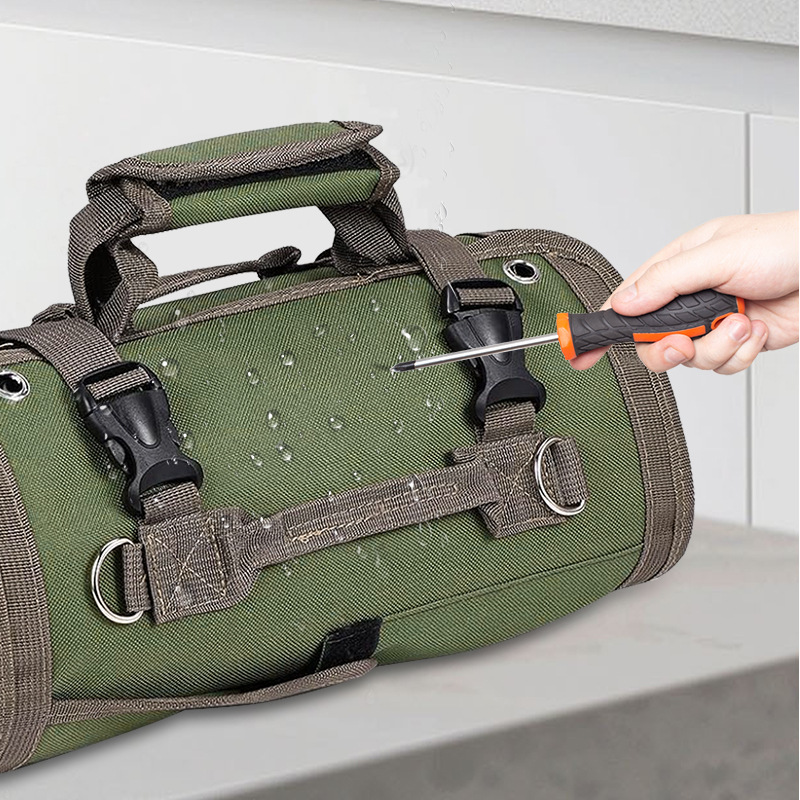LINGANG Fashion Oxford Cloth Material Roll-Up Tool Storage Bag with 1 Compartment Hanging Car Organizer