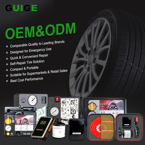2nd Generation Auto Tire Repair Kit Lithium Powered Fast Repair Tire Patching Tool Kit Emergency Lithium Battery Tyre Inflator