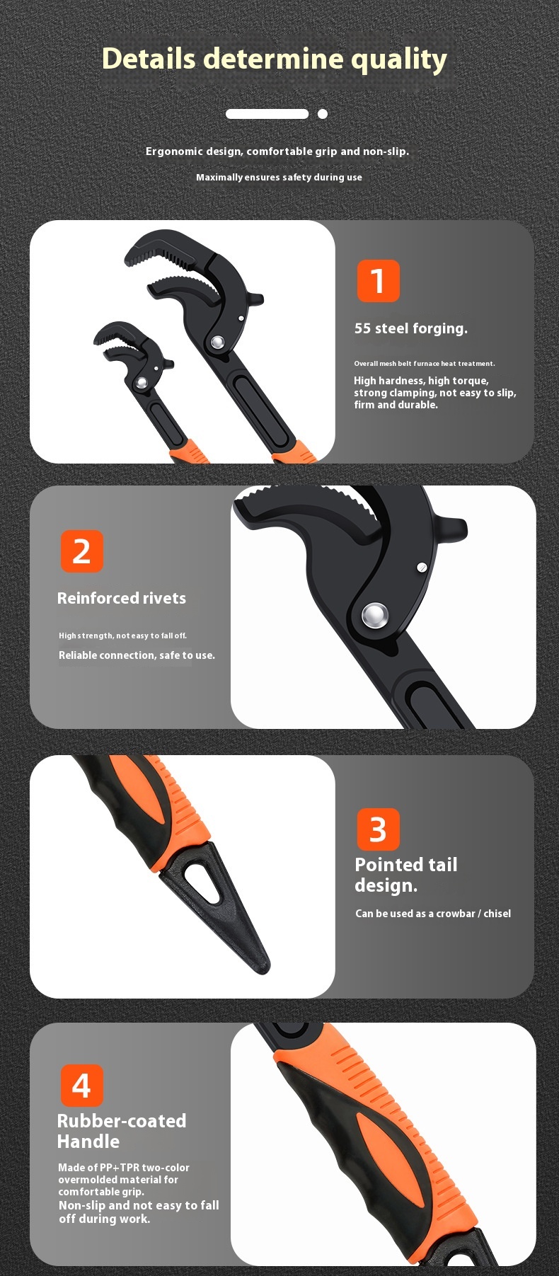 Wholesale Industrial Metric High Carbon Steel Non-Sparking Universal Open End Wrench with 1 Year Warranty for Plumbing