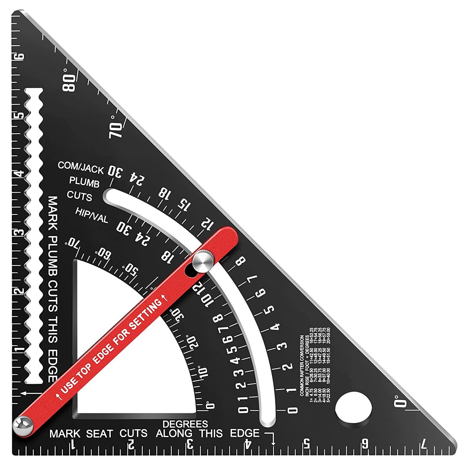 Triangle Ruler Aluminum Alloy Angle Protractor Adjustable Speed Square Measuring Ruler Multifunction Carpenter Layout Tool