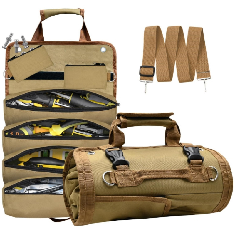 Fashion Oxford Cloth Material Roll-Up Tool Storage Bag with 1 Compartment Hanging Car Organizer