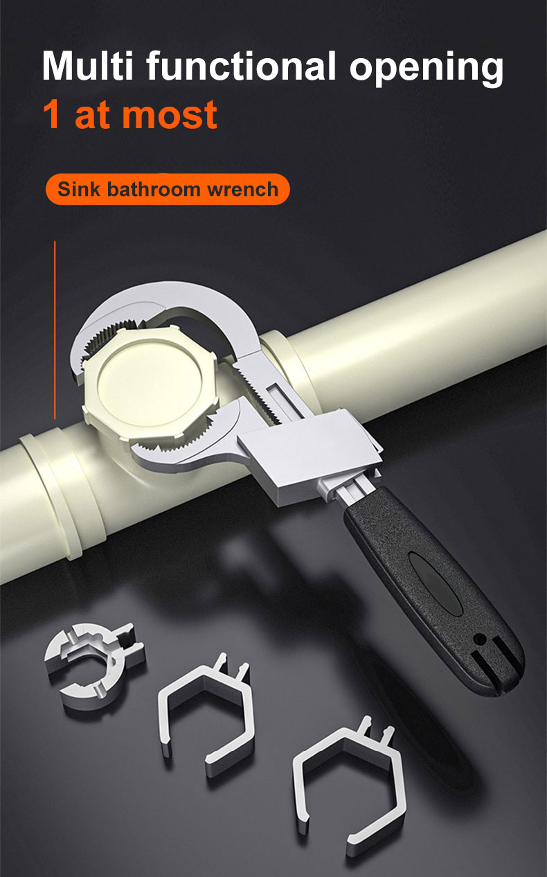 Multifunctional bathroom wrench detail 1