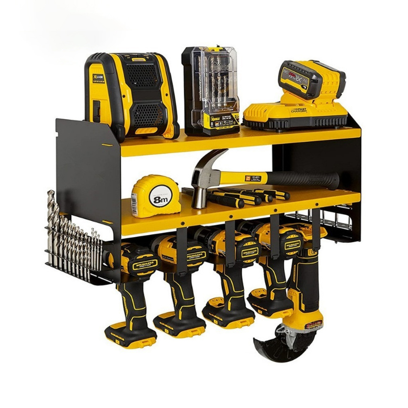 High Quality Heavy Duty Wall Mounted Power Holder Steel Metal Power Tool Storage Organizer